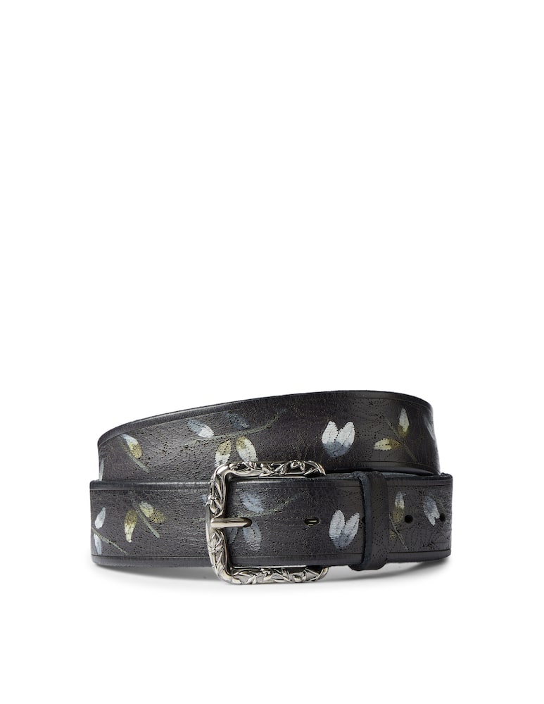 rinascente Orciani Leaf hand-painted leather belt