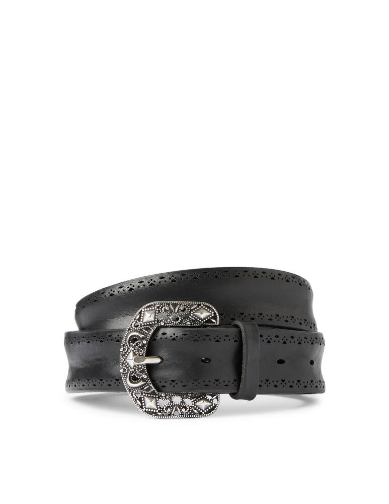 rinascente Orciani Bull Soft leather belt with engraved buckle