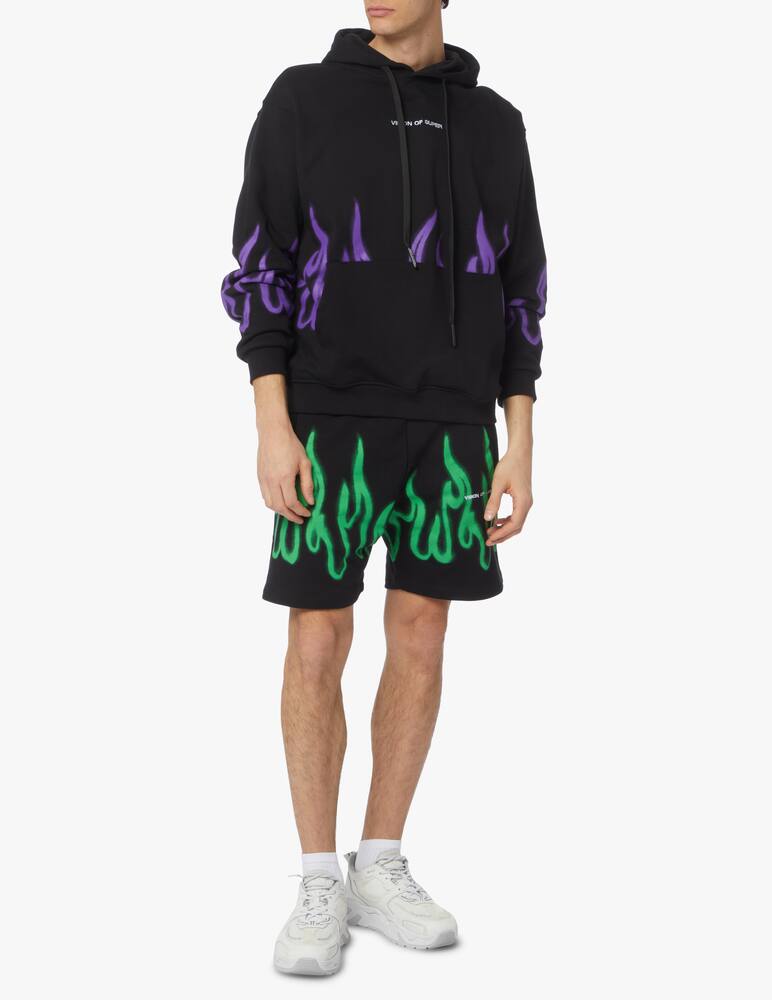 rinascente Vision of Super Hoodie flames - black