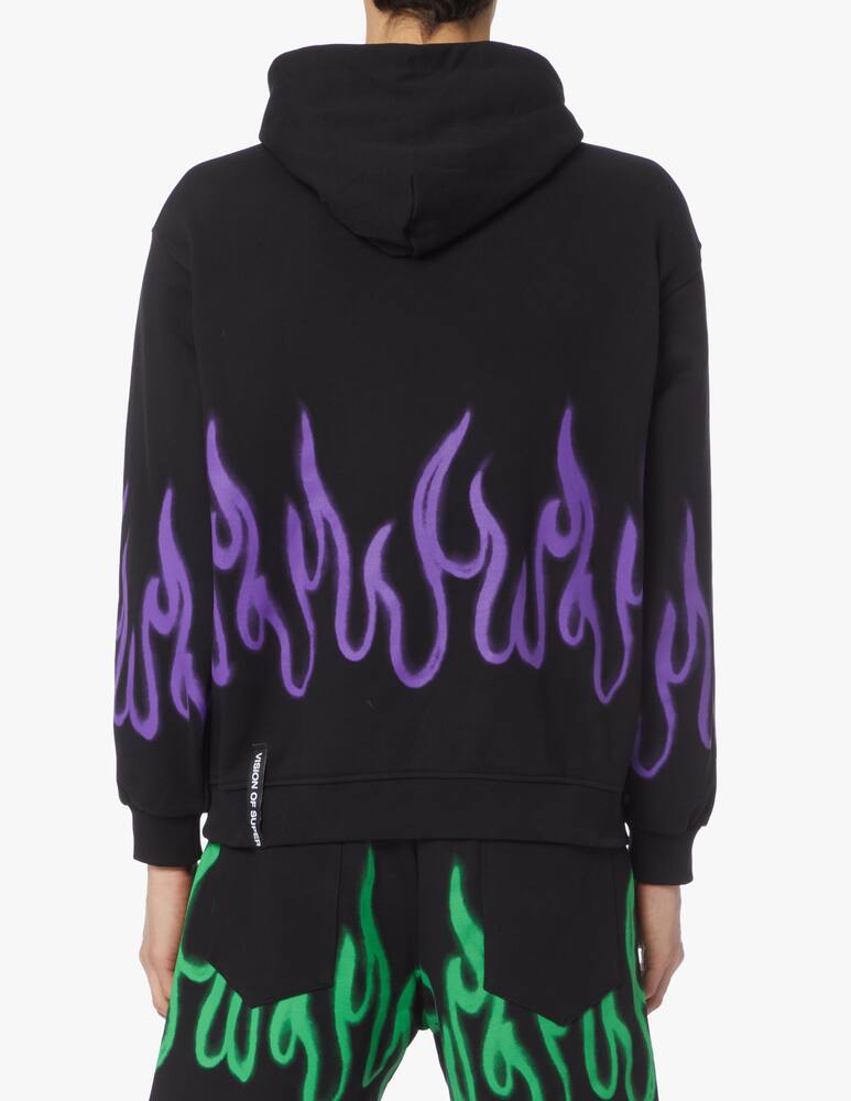 rinascente Vision of Super Hoodie flames - black