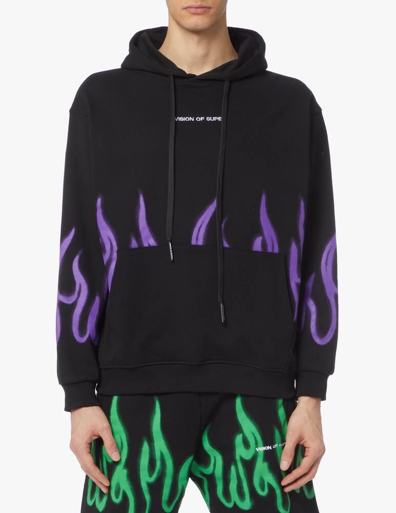 rinascente Vision of Super Hoodie flames - black