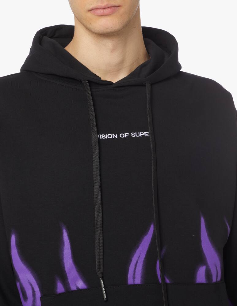 rinascente Vision of Super Hoodie flames - black