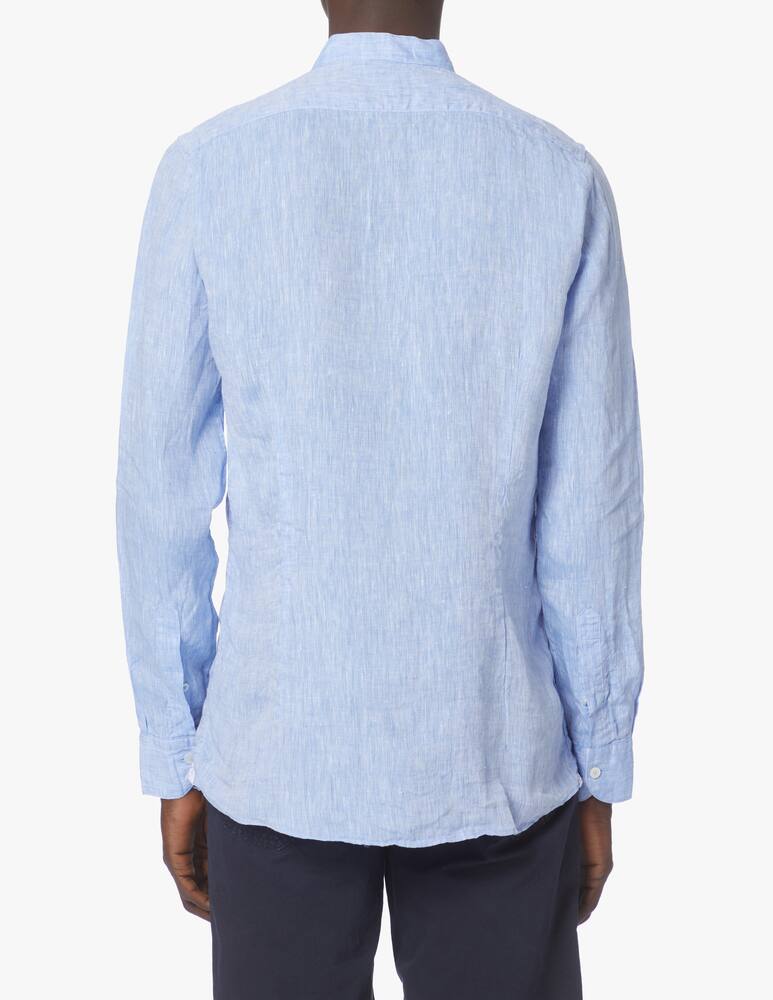 rinascente Altemflower Camicia coreana c/contrasto - azzurro