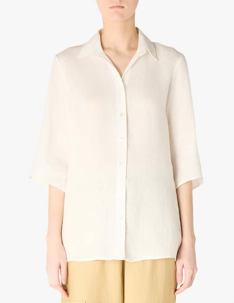 Elizabeth Ascot Camicia in lino maniche corte - immagine 1