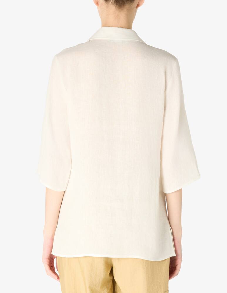 Elizabeth Ascot Camicia in lino maniche corte - immagine 3