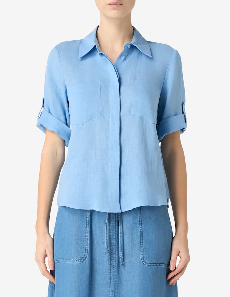 Elizabeth Ascot Camicia lino maniche corte - immagine 1 Elizabeth Ascot Camicia lino maniche corte - immagine 1