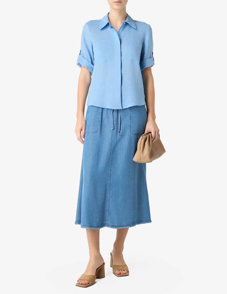 rinascente Elizabeth Ascot Camicia lino maniche corte