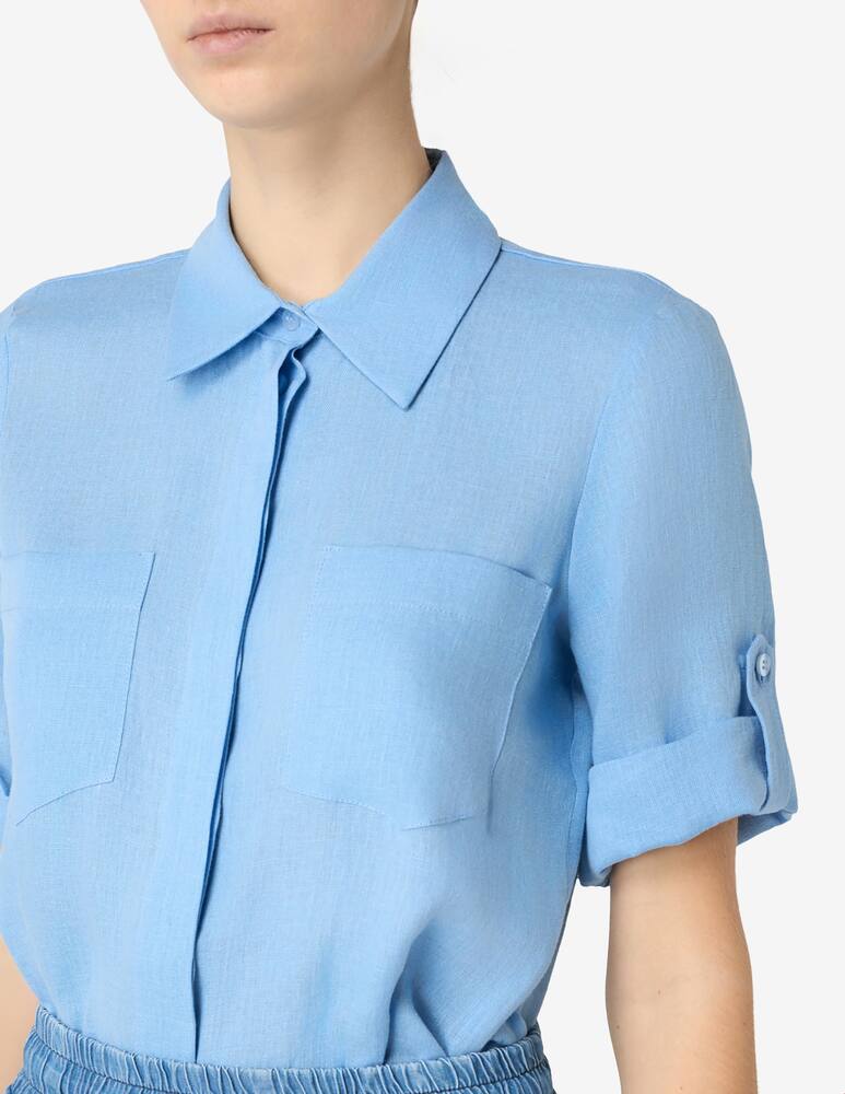 rinascente Elizabeth Ascot Camicia lino maniche corte