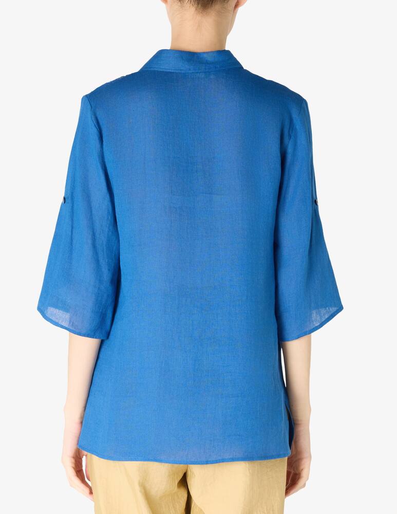 rinascente Elizabeth Ascot Linen short sleeve shirt