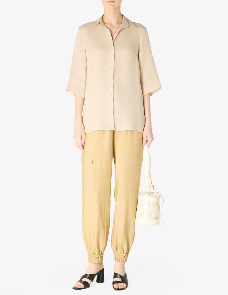 rinascente Elizabeth Ascot Camicia in lino maniche corte