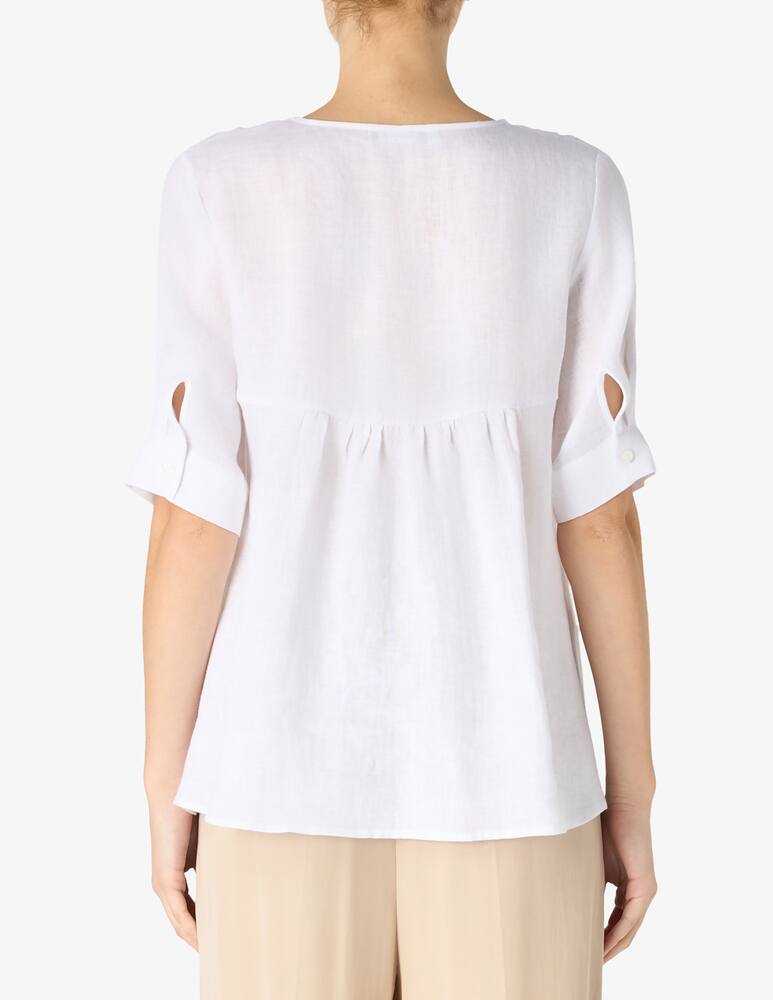 rinascente Elizabeth Ascot Blusa plissettata scollo V