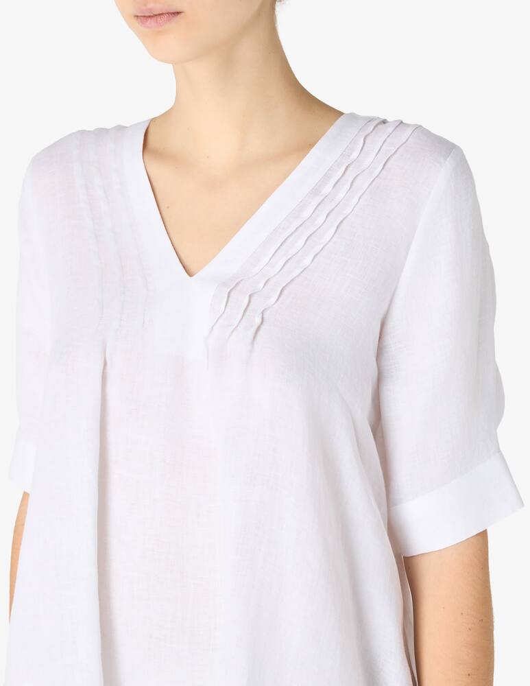 rinascente Elizabeth Ascot Blusa plissettata scollo V