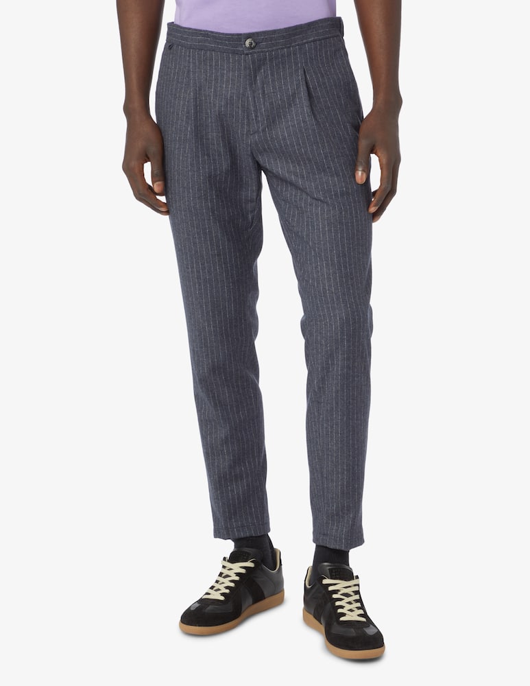 rinascente At.p.co Chino berlin coulisse pinstripe pant - Grey