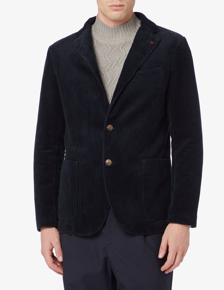 At.p.co Giacca blazer alan velluto costa roccia - Blu - immagine 1 At.p.co Giacca blazer alan velluto costa roccia - Blu - immagine 1
