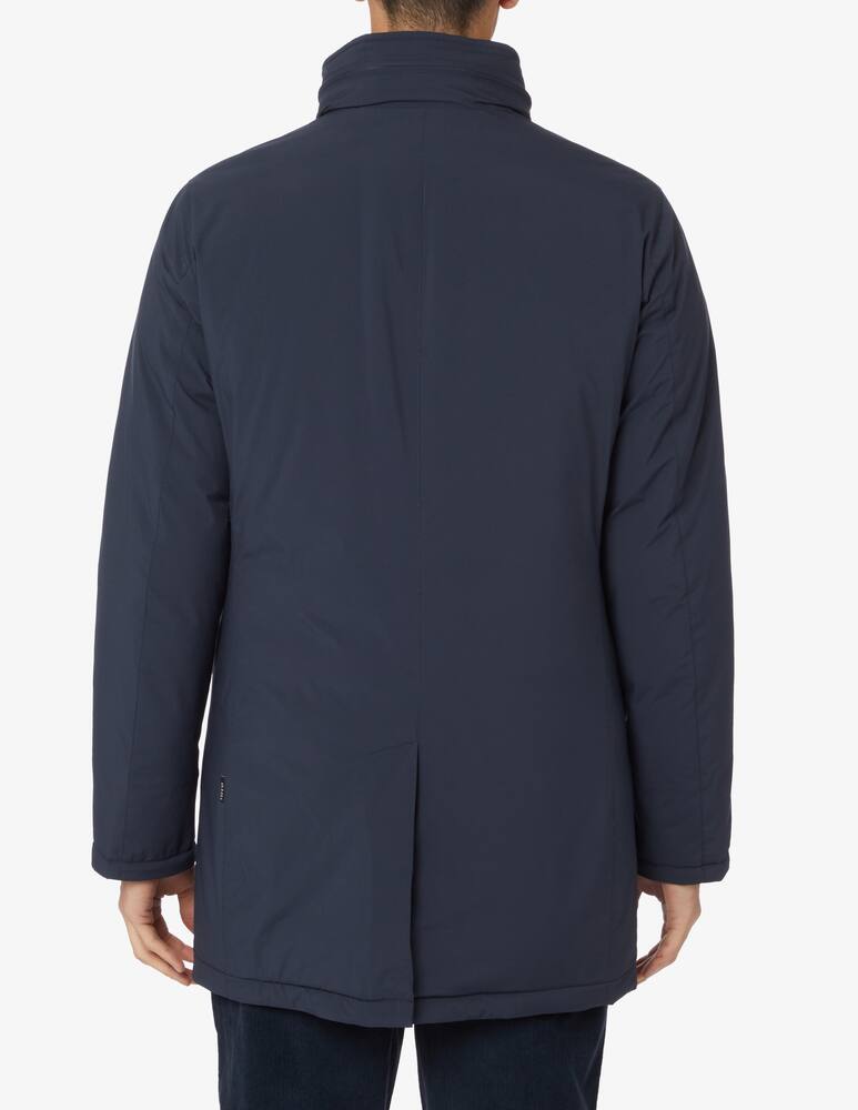 rinascente At.p.co Removible chest nylon stretch waterproof trench - Blue