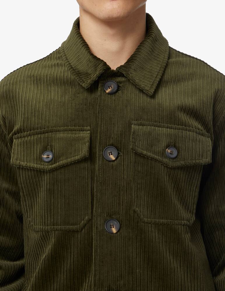 rinascente At.p.co Giacca overshirt velluto costa roccia - Verde