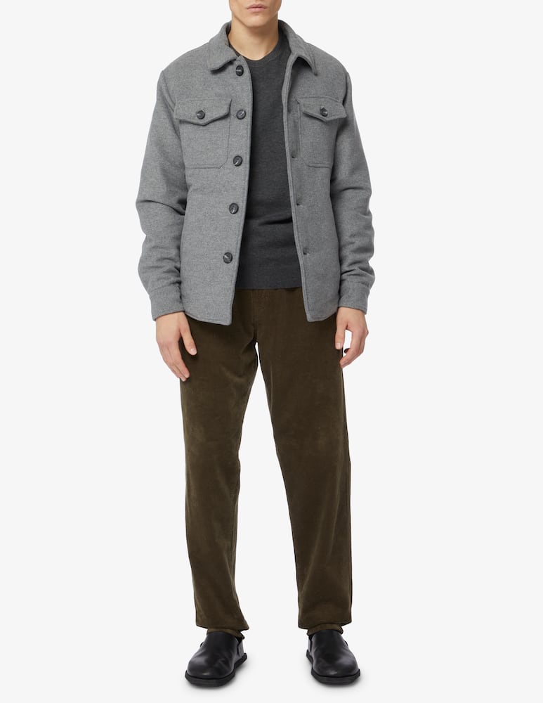 rinascente At.p.co Giacca overshirt in lana con interno trapunta - Grigio