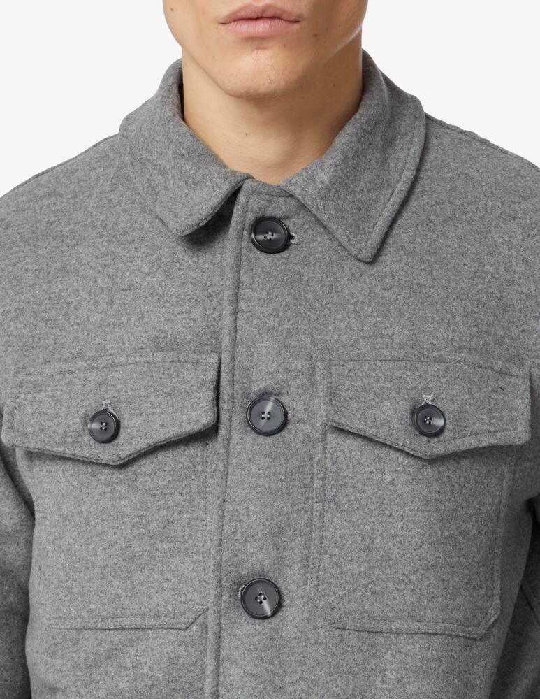 rinascente At.p.co Giacca overshirt in lana con interno trapunta - Grigio