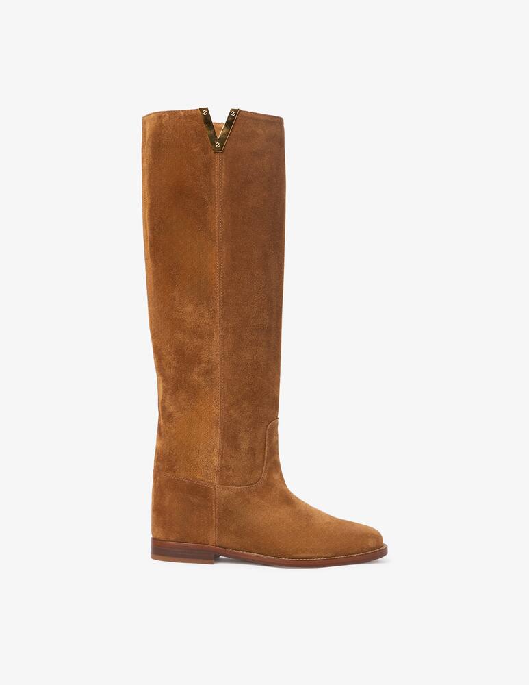 VIA ROMA 15 Knee suede flat boots - picture 1 VIA ROMA 15 Knee suede flat boots - picture 1