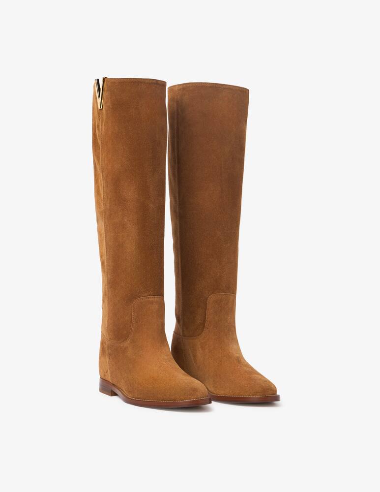 VIA ROMA 15 Knee suede flat boots - picture 2 VIA ROMA 15 Knee suede flat boots - picture 2