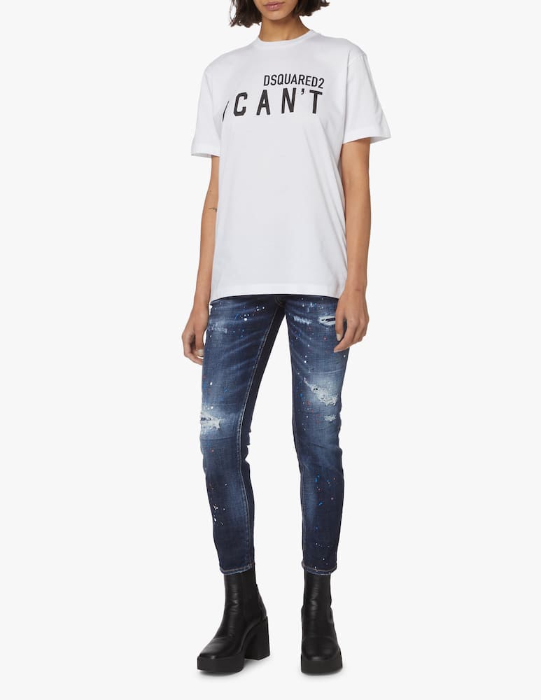 rinascente Dsquared2 T-shirt in cotone I can't - bianco