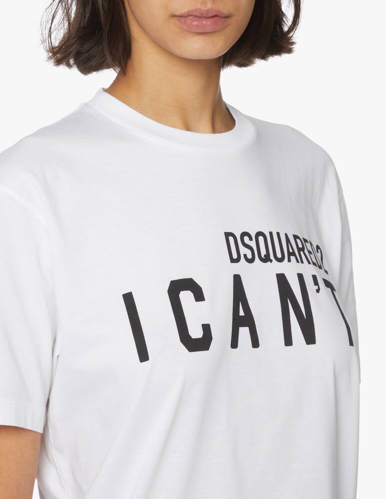 rinascente Dsquared2 T-shirt in cotone I can't - bianco