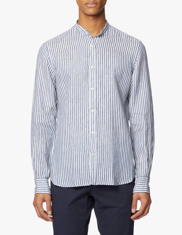 rinascente Giannetto Portofino Guru striped linen shirt