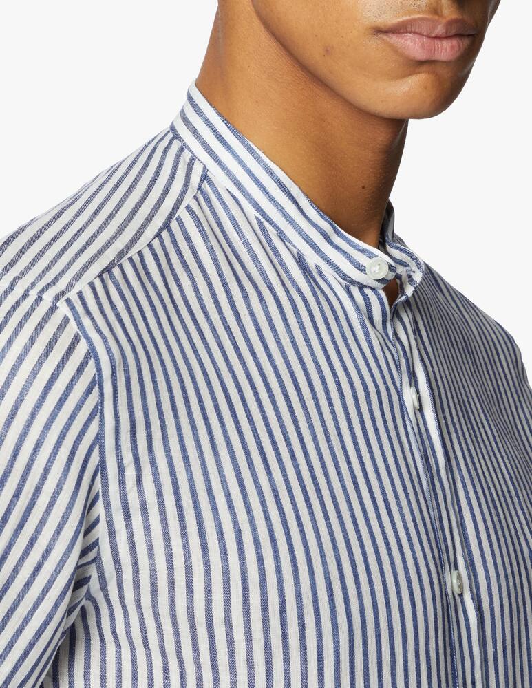 rinascente Giannetto Portofino Guru striped linen shirt