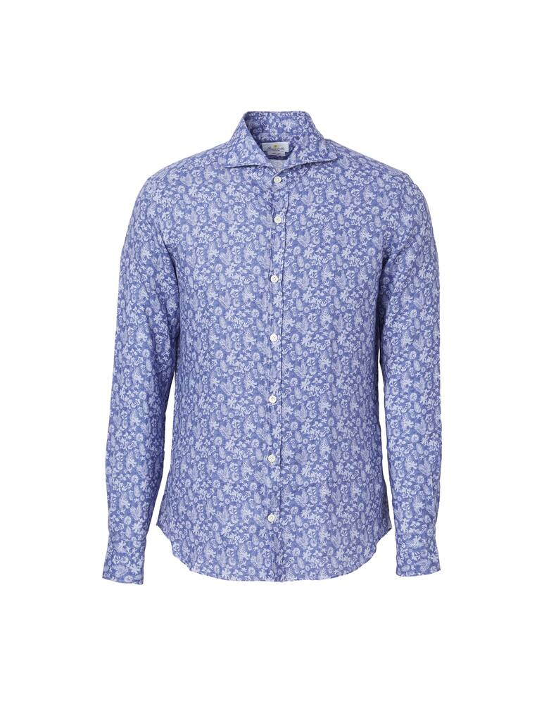 Giannetto Portofino Printed linen shirt - picture 1 Giannetto Portofino Printed linen shirt - picture 1