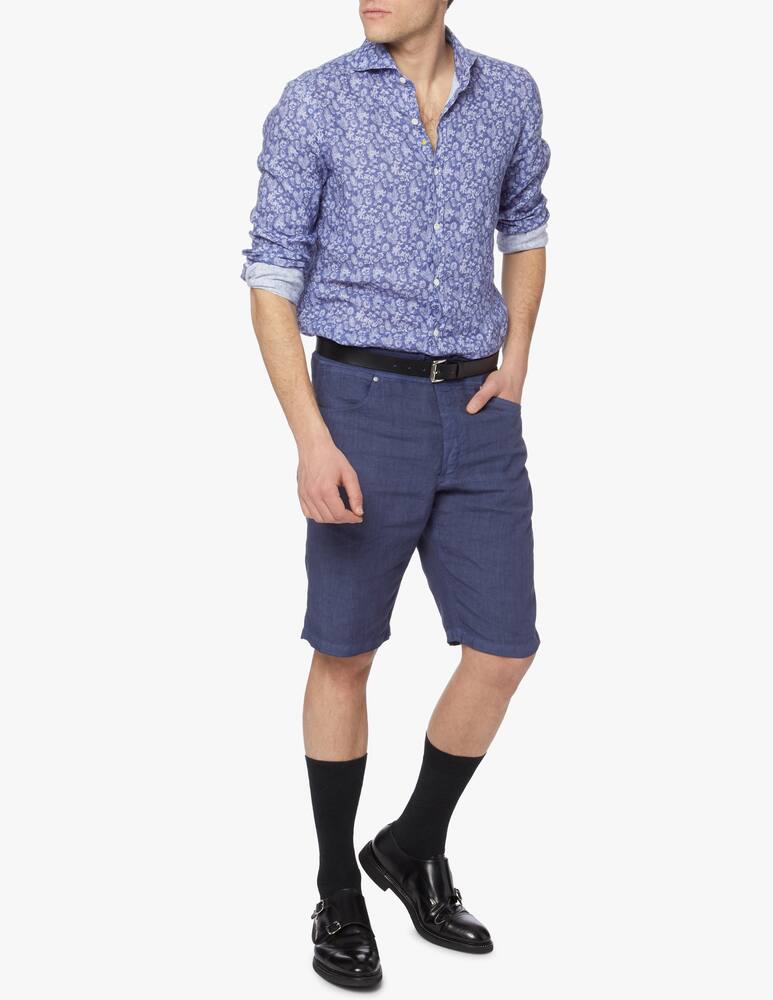 rinascente Giannetto Portofino Camicia con stampa in lino