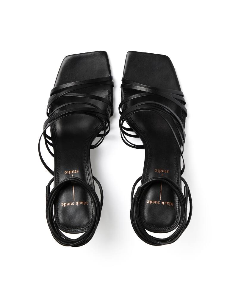 rinascente Black Suede Studio Sandali Franca - nero