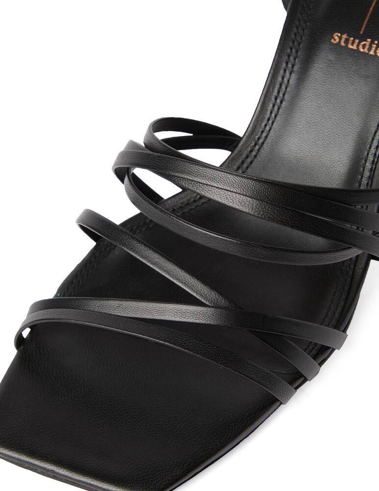 rinascente Black Suede Studio Sandali Franca - nero