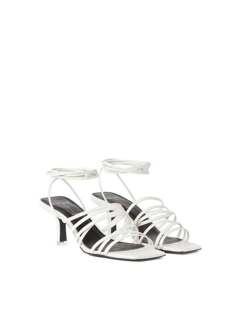 rinascente Black Suede Studio Sandali Franca - bianco