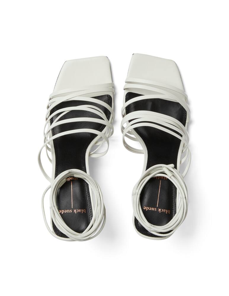 rinascente Black Suede Studio Sandali Franca - bianco