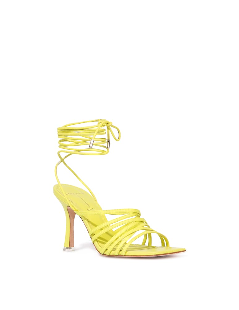 rinascente Black Suede Studio Lana heeled sandals - yellow