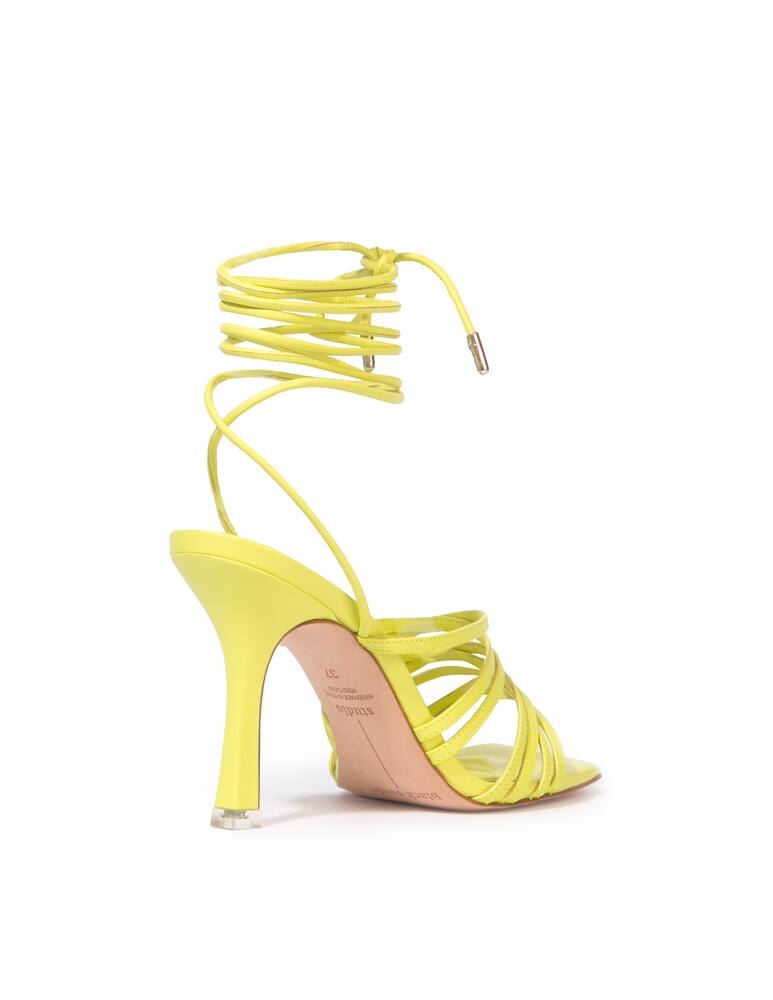 rinascente Black Suede Studio Lana heeled sandals - yellow