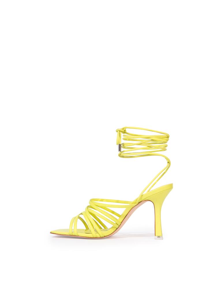 rinascente Black Suede Studio Lana heeled sandals - yellow