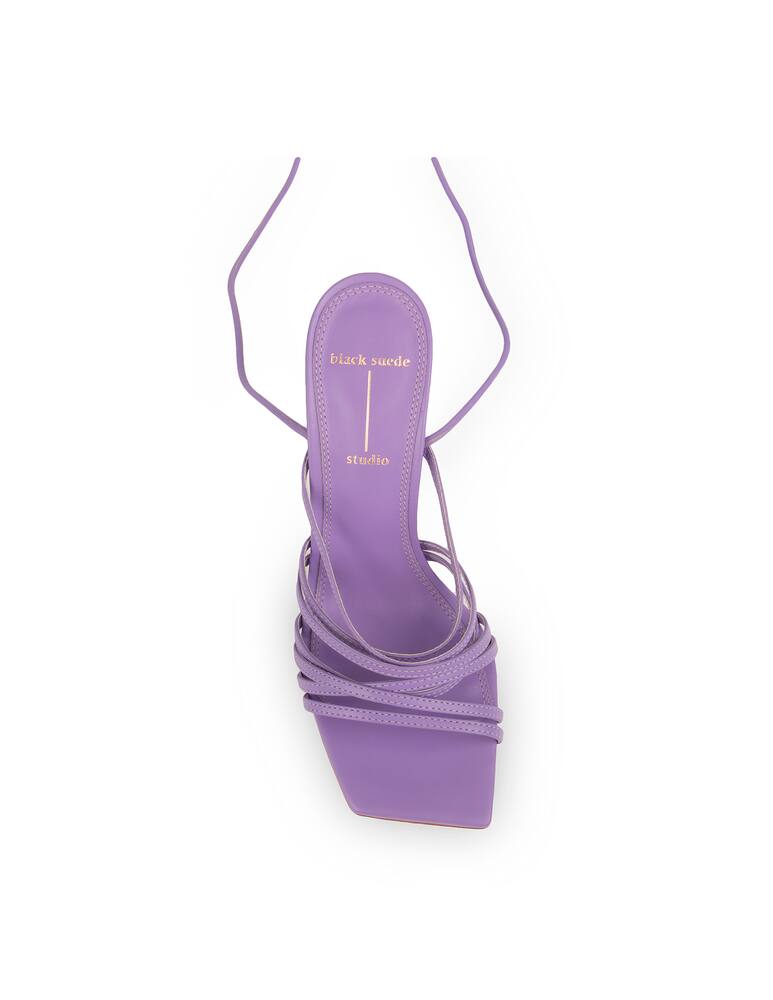 rinascente Black Suede Studio Sandali con tacco Lana - lilla