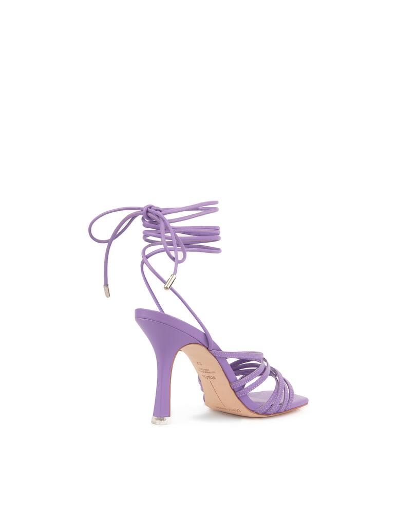 rinascente Black Suede Studio Sandali con tacco Lana - lilla