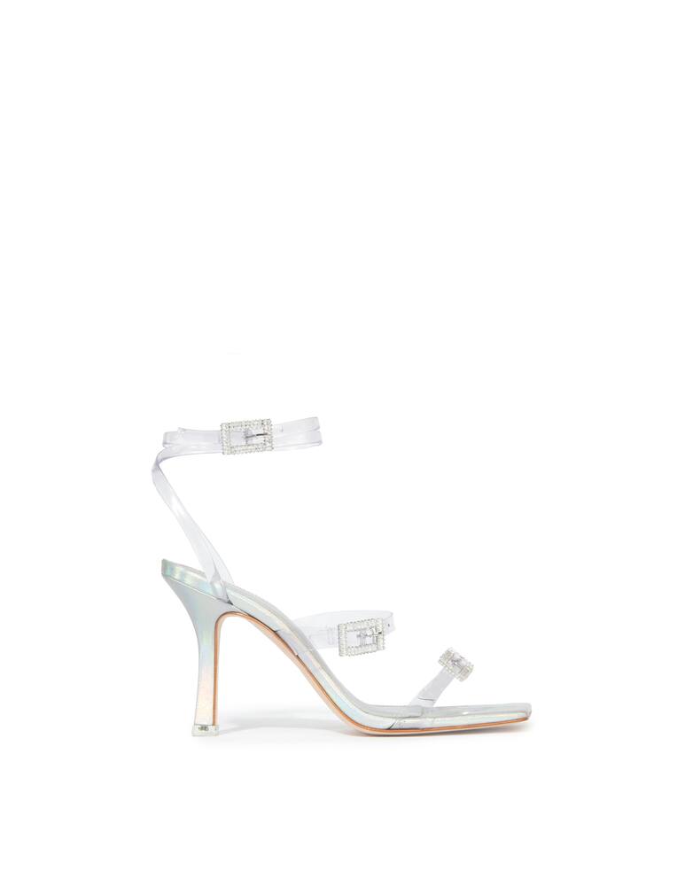 rinascente Black Suede Studio Livia heeled sandals - white