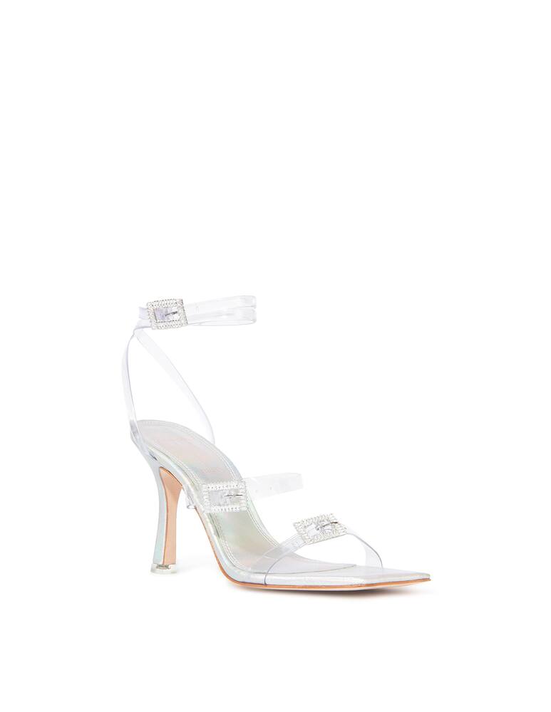 rinascente Black Suede Studio Livia heeled sandals - white