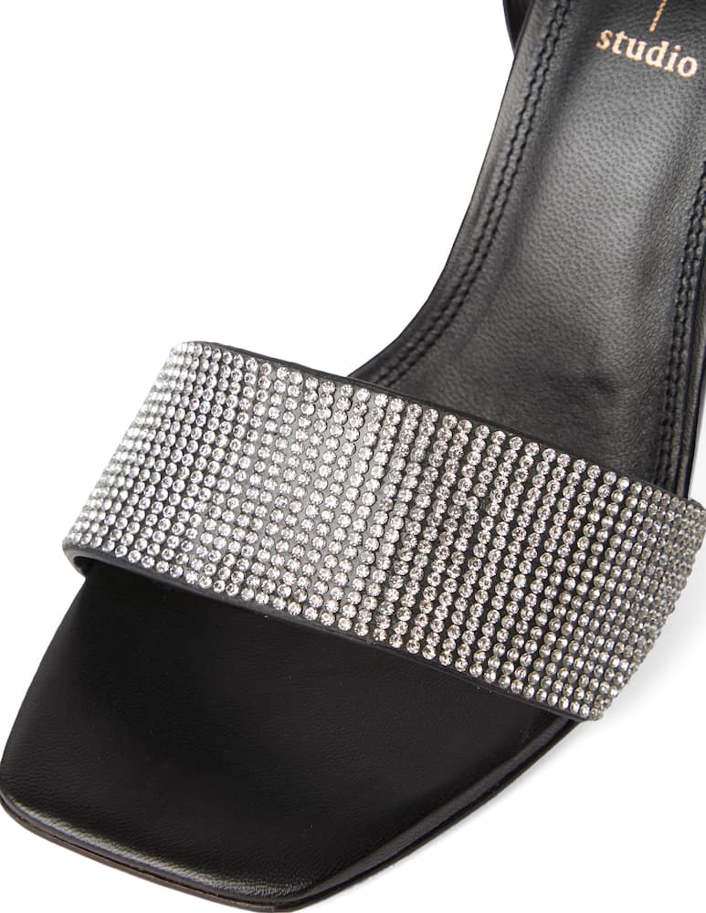 rinascente Black Suede Studio Marisa heeled sandals - black