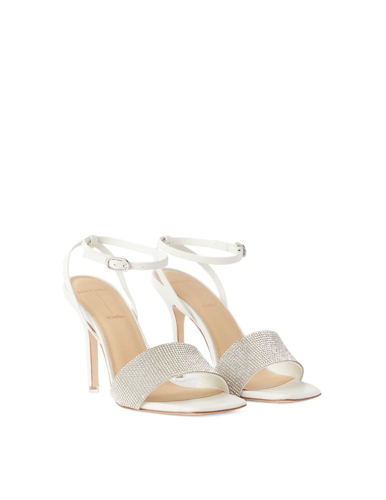 rinascente Black Suede Studio Sandali con tacco Marisa - bianco