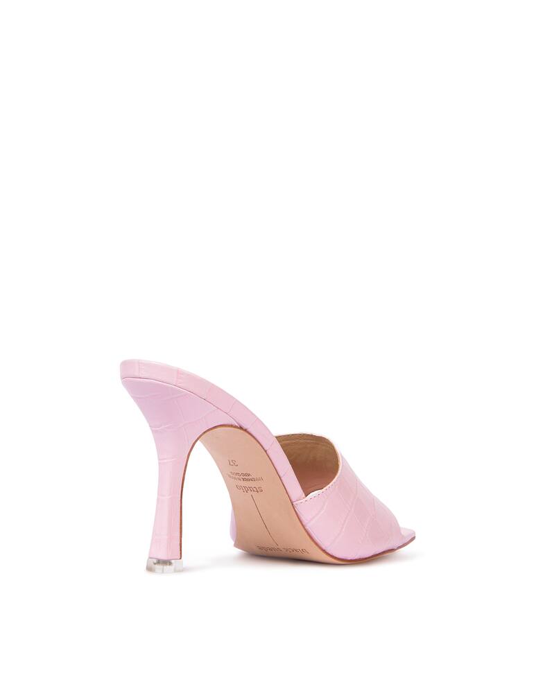 rinascente Black Suede Studio Valentina mules - pink