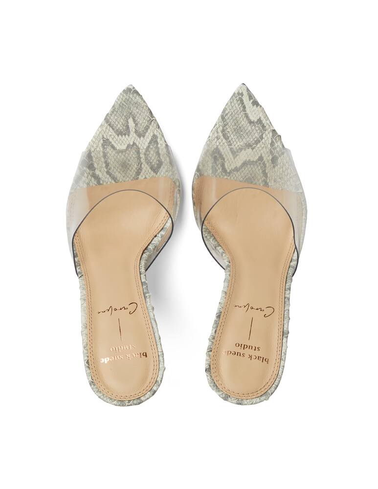 rinascente Black Suede Studio Mule Bella - grigio