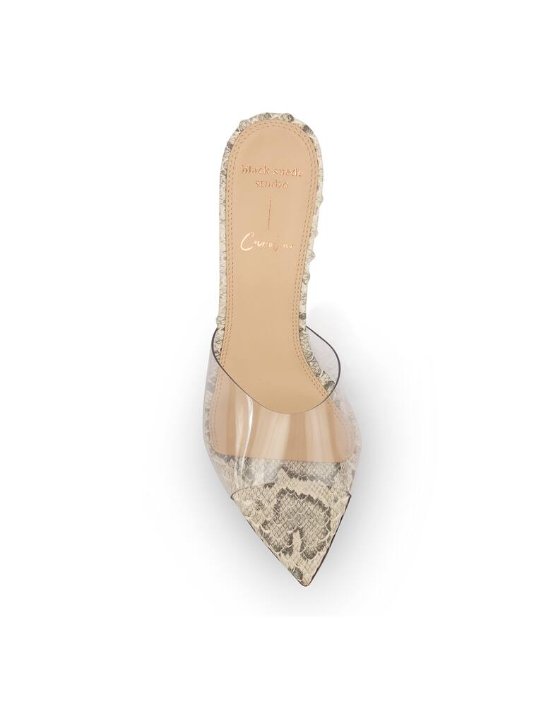 rinascente Black Suede Studio Mule Bella - grigio