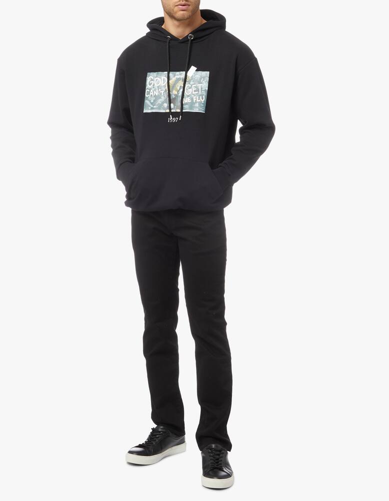rinascente Throwback Hoodie god can't get the flu
