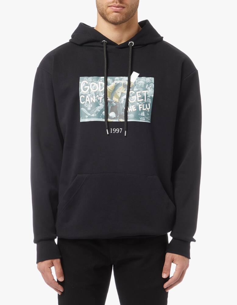 rinascente Throwback Hoodie god can't get the flu