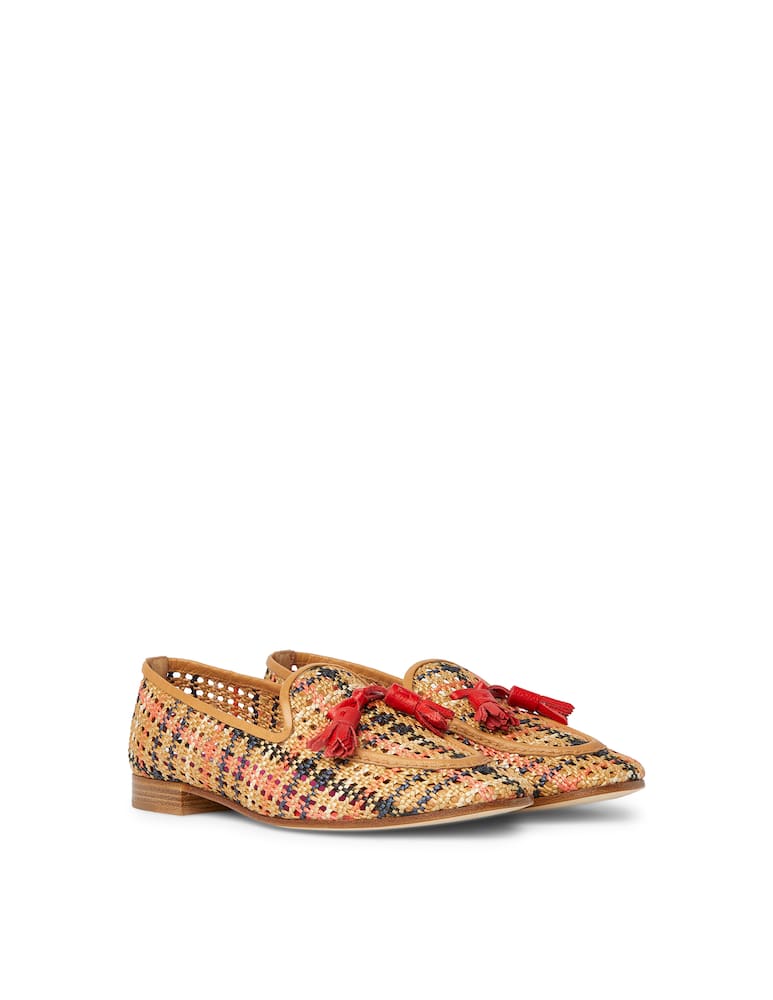 rinascente Fratelli Rossetti Mocassino in rafia intrecciata Brera - marrone