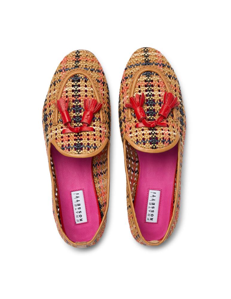 rinascente Fratelli Rossetti Mocassino in rafia intrecciata Brera - marrone